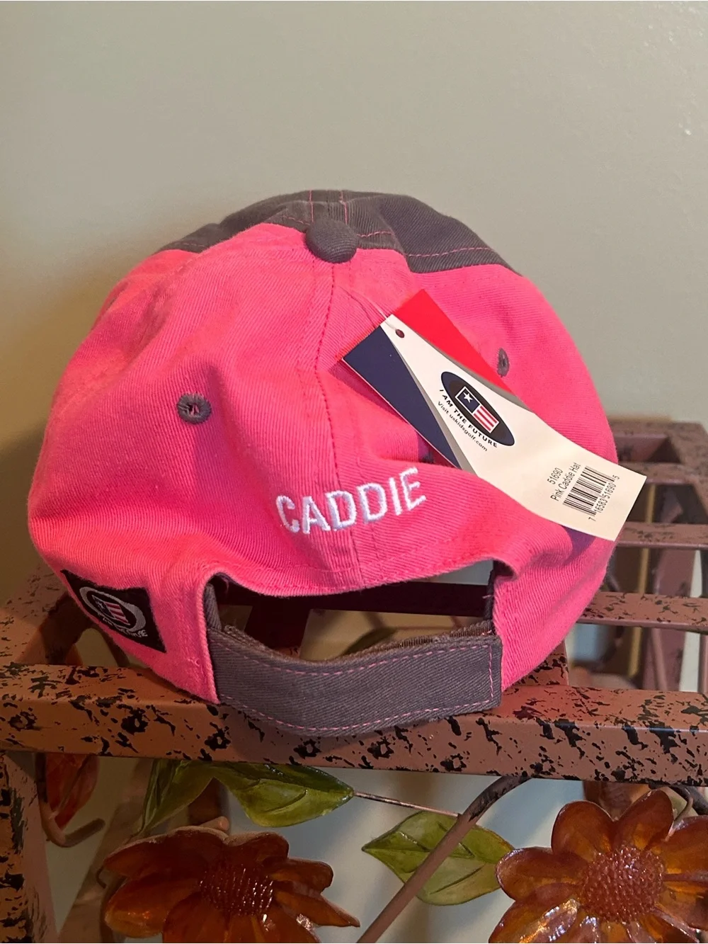 U.S. Kids Golf Caddie Hat NWT Pink Grey Tournament Players Association Adult Cap